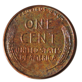 1958 / Lincoln Wheat Penny BU / Rainbow Toned