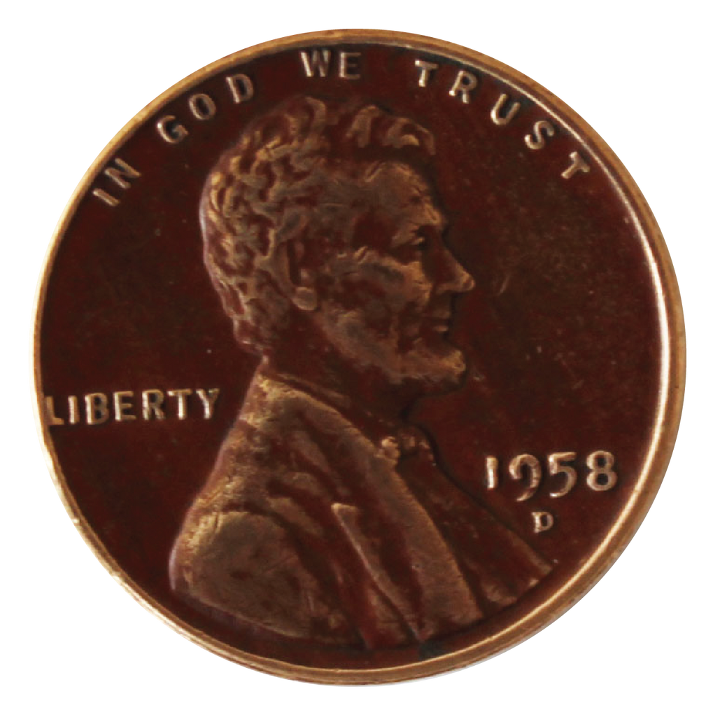 1958 / Lincoln Wheat Penny / Buffed