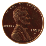 1958 / Lincoln Wheat Penny / Buffed
