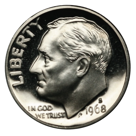 1964 / Roosevelt Dime Silver AU