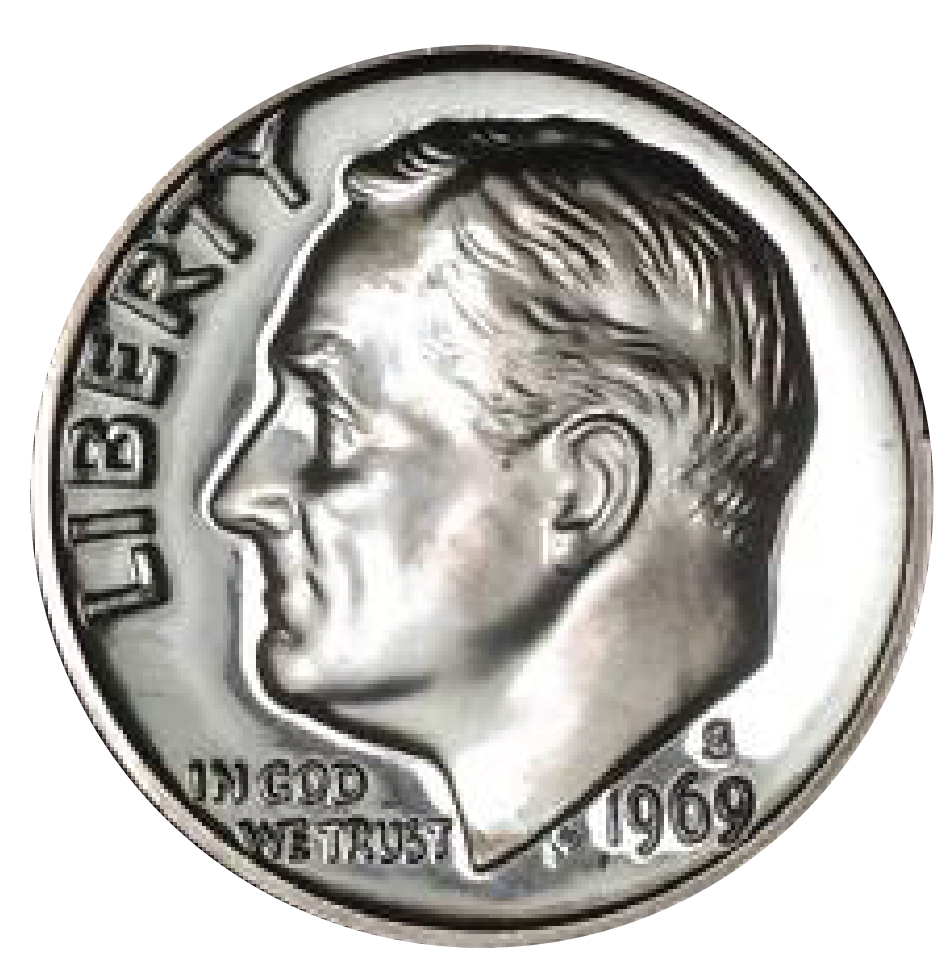 1969 / Roosevelt Dime Gem Proof