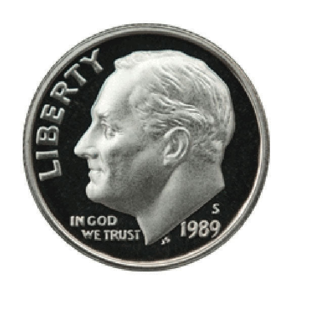 1989 / Roosevelt Dime Gem Proof