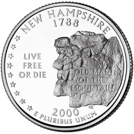2000 / State Quarter Deep Cameo Silver Proof / Massachusetts
