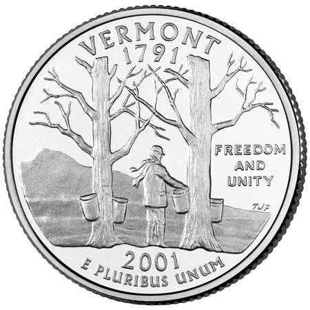 2000 / State Quarter Deep Cameo Silver Proof / Massachusetts