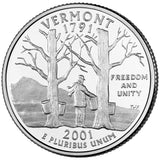 2001 / State Quarter BU / Vermont