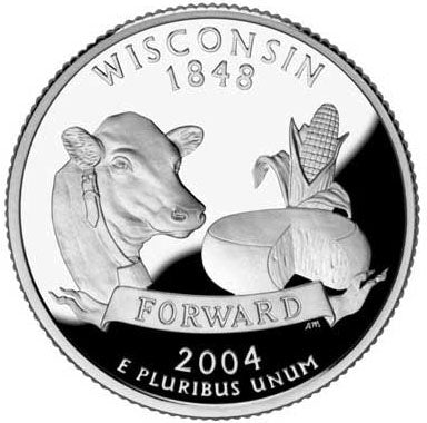 2004 / State Quarter Gem Proof / Wisconsin