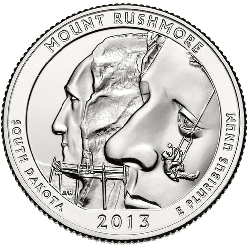 2013 / America the Beautiful Quarter BU / Mount Rushmore National Memorial