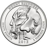 2013 / America the Beautiful Quarter BU / Mount Rushmore National Memorial