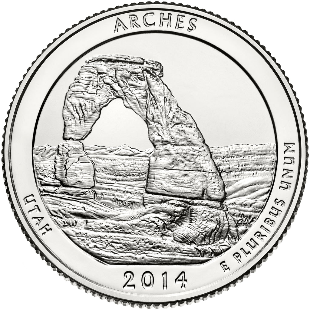 2014 / America the Beautiful Quarter BU / Arches National Park