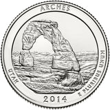 2014 / America the Beautiful Quarter BU / Arches National Park