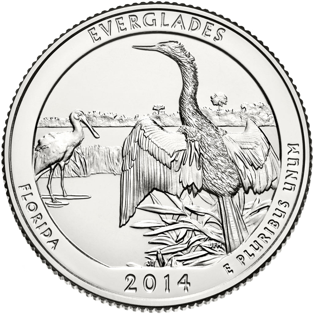 2014 / America the Beautiful Quarter BU / Everglades National Park