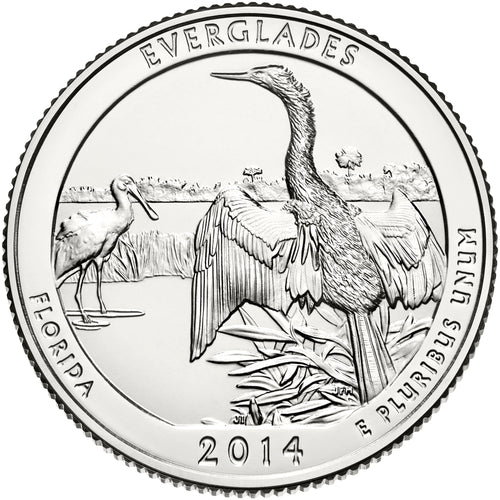 2014 / America the Beautiful Quarter BU / Everglades National Park