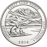 2014 / America the Beautiful Quarter BU / Great Sand Dunes National Park