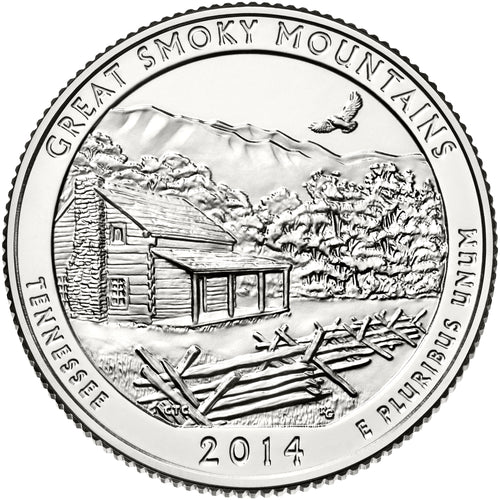 2014 / America the Beautiful Quarter BU / Great Smoky Mountains National Park