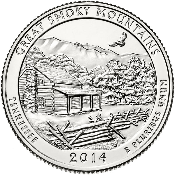 2014 / America the Beautiful Quarter BU / Great Smoky Mountains National Park