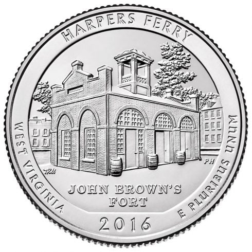 2016 / America the Beautiful Quarter BU / Harpers Ferry National Historical Park