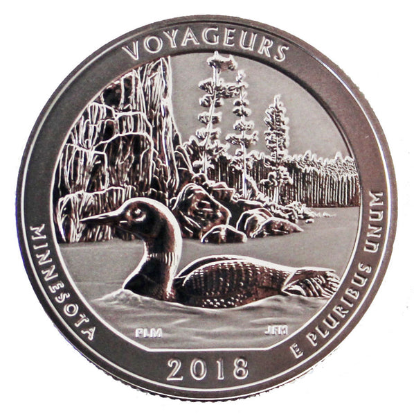 2018 / America the Beautiful Quarter Silver Reverse Proof / Voyageurs National Park