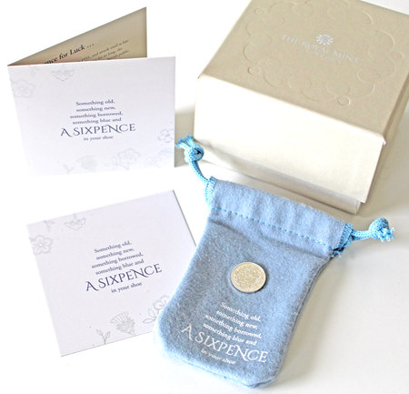 Sixpence with Wedding Poem and Gift Packaging