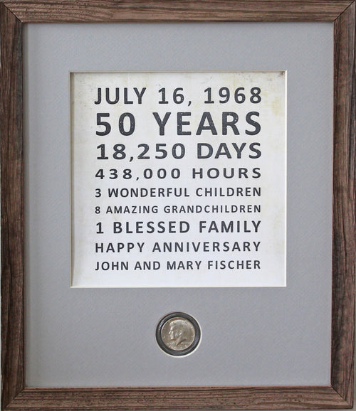 50 Years Anniversary CoinArt / Color Choices