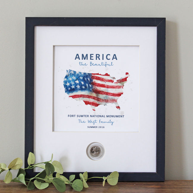 America the Beautiful CoinArt / Flag