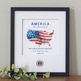 America the Beautiful CoinArt / Flag