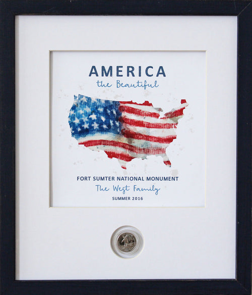 America the Beautiful CoinArt / Flag