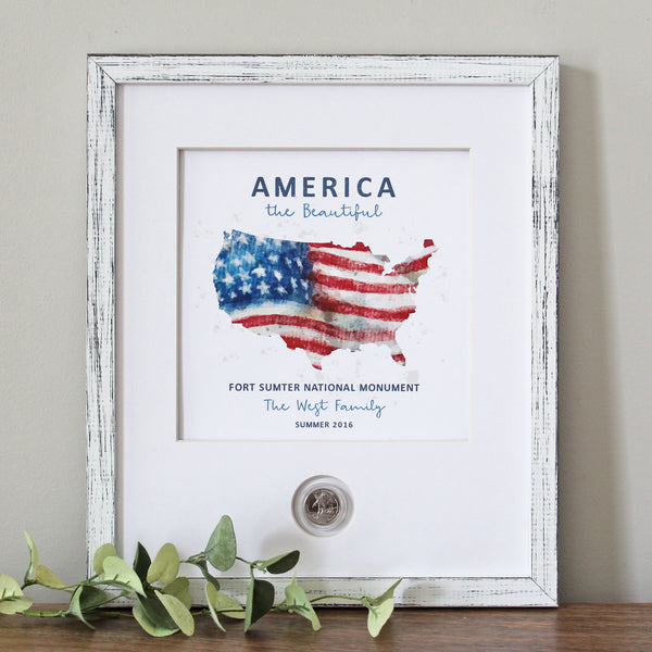 America the Beautiful CoinArt / Flag
