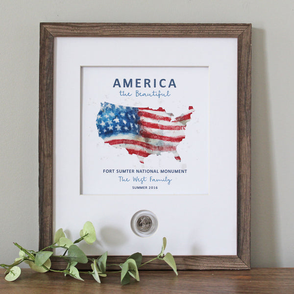 America the Beautiful CoinArt / Flag