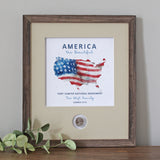 America the Beautiful CoinArt / Flag