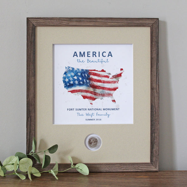 America the Beautiful CoinArt / Flag