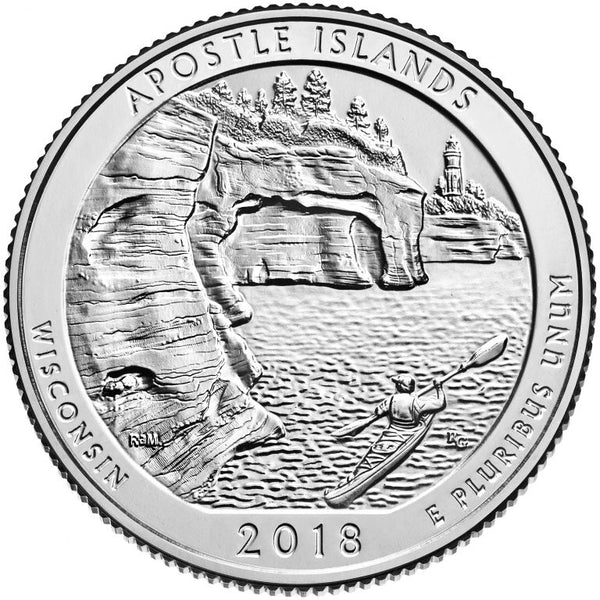 2018 / America the Beautiful Quarter BU / Apostle Islands National Lakeshore