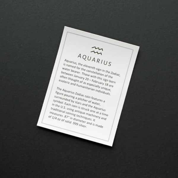 Aquarius Zodiac Constellation CoinArt