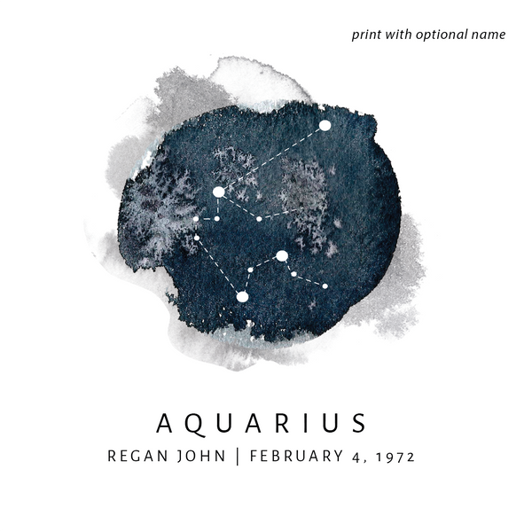 Aquarius Zodiac Constellation CoinArt