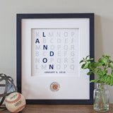 Baby Name Alphabet CoinArt / Color Choices