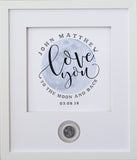 Love You to the Moon Baby CoinArt / Color Choices