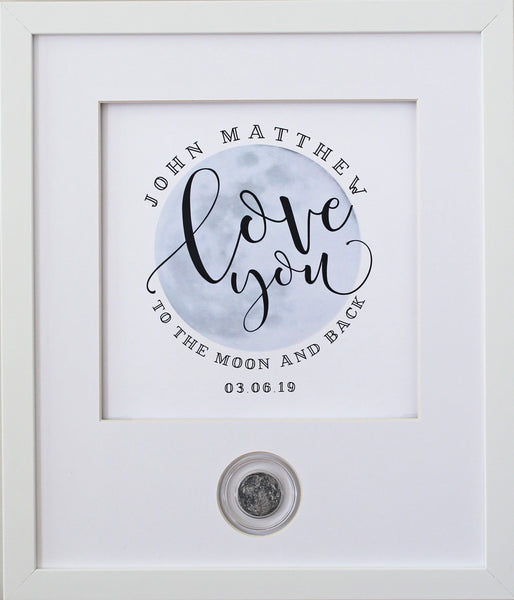 Love You to the Moon Baby CoinArt / Color Choices