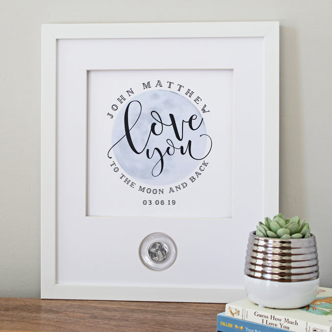 Love You to the Moon Baby CoinArt / Color Choices