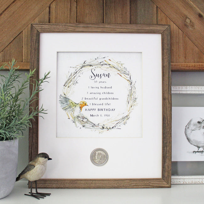 Bird Nest Birthday CoinArt