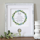 Farmhouse Wreath Birthday CoinArt