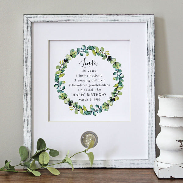 Farmhouse Wreath Birthday CoinArt