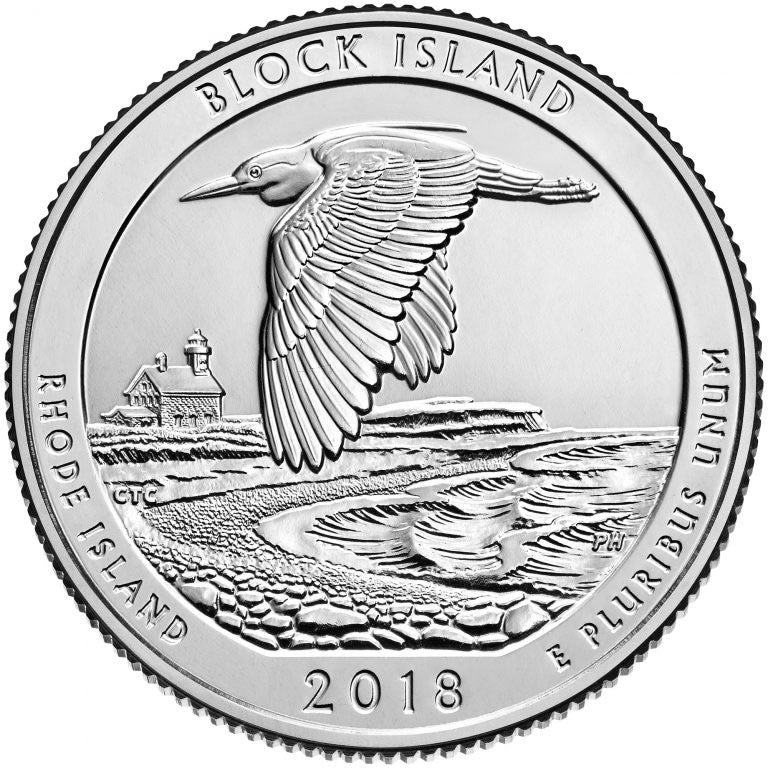 2018 / America the Beautiful Quarter BU / Block Island National Wildlife Refuge
