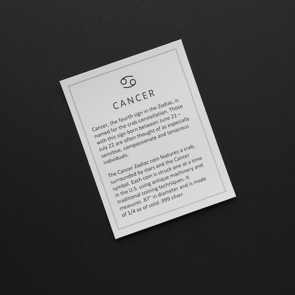 Cancer Zodiac Constellation CoinArt