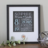 Baby Chalkboard CoinArt / Color Choices