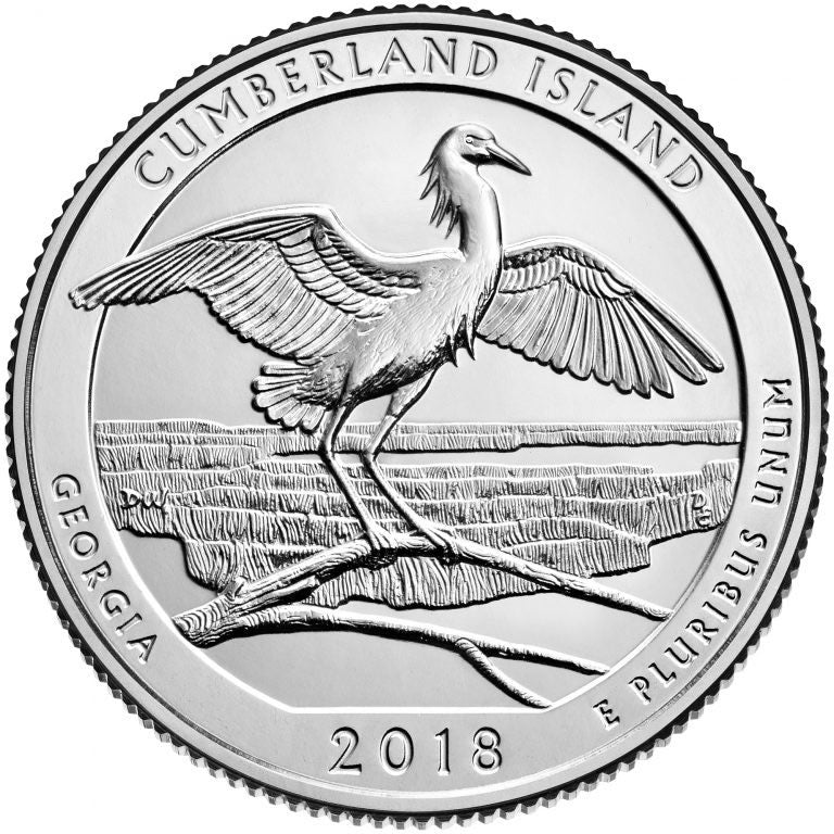 2018 / America the Beautiful Quarter BU / Cumberland Island National Seashore