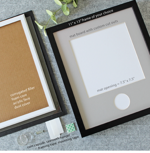 DIY Frame and Mat Kit / Square Opening