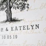 Family Tree Wedding CoinArt