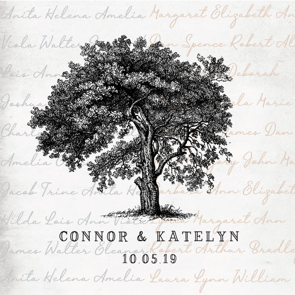 Family Tree Wedding CoinArt