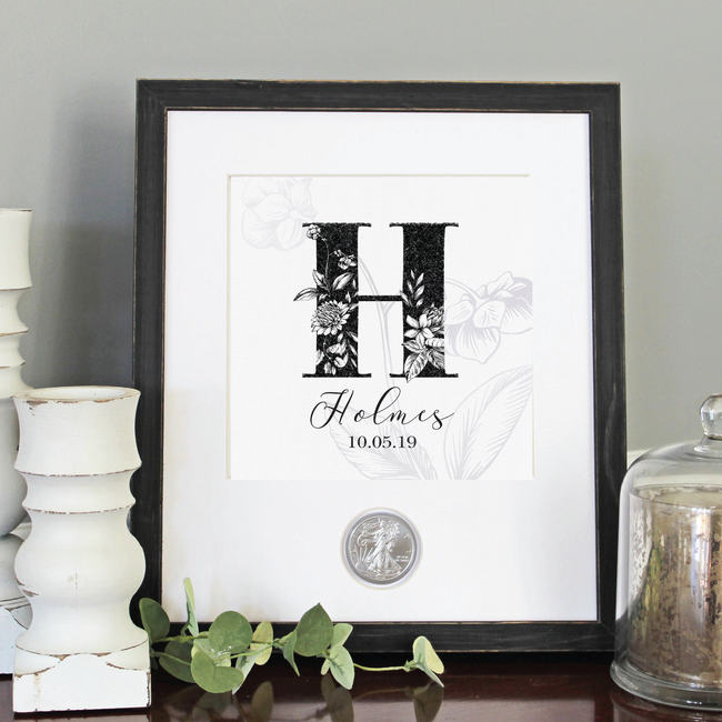 Vintage Monogram CoinArt