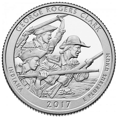 2017 / America the Beautiful Quarter BU / George Rogers Clark National Historical Park