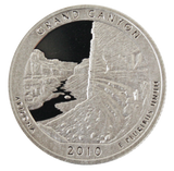 2010 / America the Beautiful Deep Cameo Silver Proof Quarter  / Grand Canyon National Park